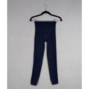 Spanx Leggings Pants Womens Small Navy High Waist Shaping Tummy Control